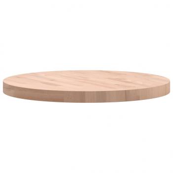 Tischplatte Ø60x4 cm Rund Massivholz Buche