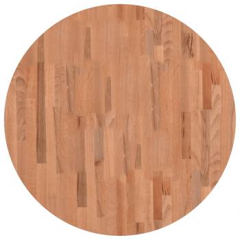 Tischplatte Ø80x1,5 cm Rund Massivholz Buche