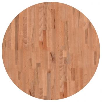 Tischplatte Ø80x2,5 cm Rund Massivholz Buche