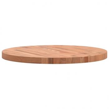 Tischplatte Ø70x4 cm Rund Massivholz Buche