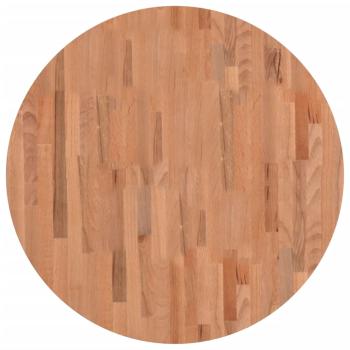 Tischplatte Ø80x4 cm Rund Massivholz Buche