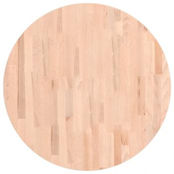 Tischplatte Ø70x2,5 cm Rund Massivholz Buche