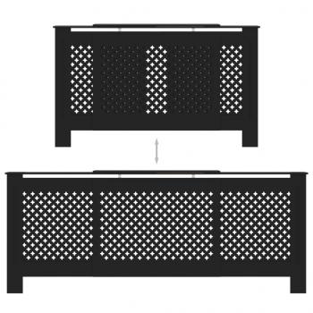 MDF Heizkörperverkleidung Schwarz 205 cm