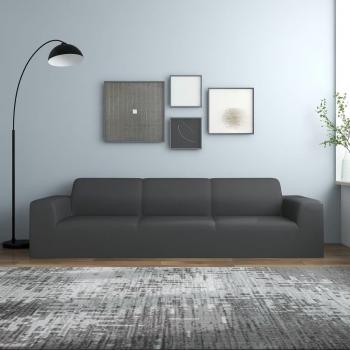 ARDEBO.de - Stretch Sofahusse 4-Sitzer Anthrazit Polyester-Jersey  