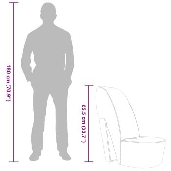 Stuhl in Stöckelschuh-Form Golden Kunstleder