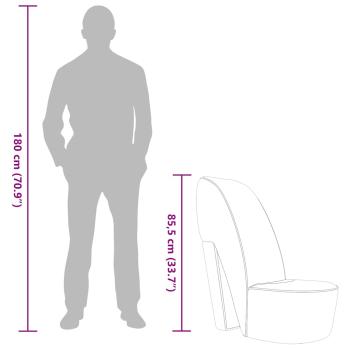 Stuhl in Stöckelschuh-Form Lila Samt