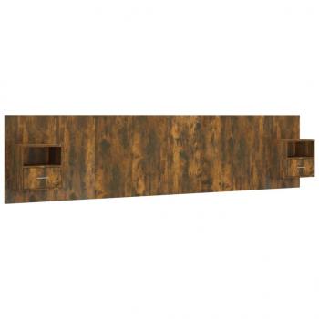 Bettkopfteil mit Nachttischen Räuchereiche Holzwerkstoff