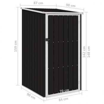 Gerätehaus Braun 87x98x159 cm Verzinkter Stahl  