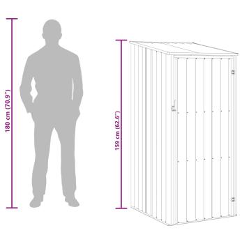 Gerätehaus Braun 87x98x159 cm Verzinkter Stahl  