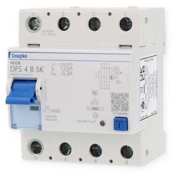 ARDEBO.de Doepke DFS 4 125-4/0,30-B SK Fehlerstromschutzschalter, 125/0,3A, 4-Polig, Typ B (0917699)