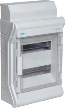 ARDEBO.de Hager VE212DN Vector Kleinverteiler, Aufputz, 2-reihig, IP65, 24PLE, mit Rangierkanal, grau