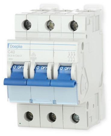 ARDEBO.de Doepke DLS 6i C40-3 Leitungsschutzschalter 10kA, 3-Polig, C-Charakteristik, 40A (09916297)