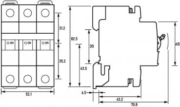 Doepke DLS 6i C40-3 Leitungsschutzschalter 10kA, 3-Polig, C-Charakteristik, 40A (09916297)