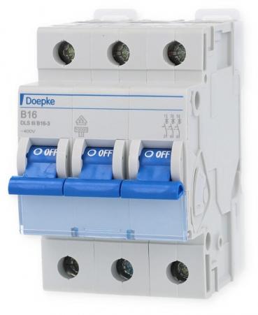 ARDEBO.de Doepke DLS 6I B16-3 Leitungsschutzschalter 10kA, 3-Polig, B-Charakteristik, 16A (09916113)
