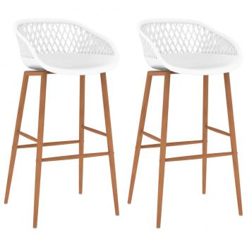ARDEBO.de - Barhocker 2 Stk. Weiß