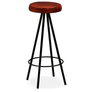 Barhocker 4 Stk. Echtleder 