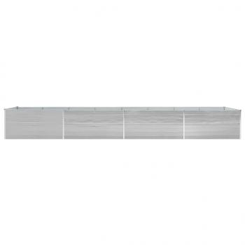 Garten-Hochbeet Verzinkter Stahl 600x80x45 cm Grau