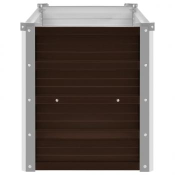 Garten-Hochbeet Braun 100 x 40 x 45 cm Verzinkter Stahl