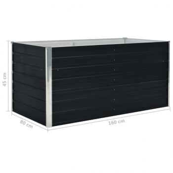 Hochbeet 160 x 80 x 45 cm Verzinkter Stahl Anthrazit