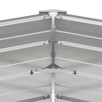 Garten-Hochbeet Braun 129 x 129 x 77 cm Verzinkter Stahl