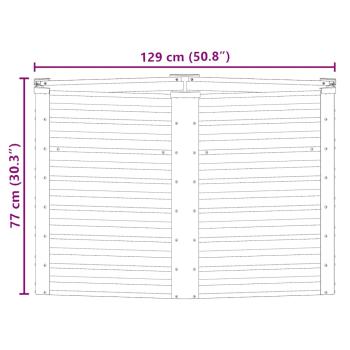 Garten-Hochbeet Braun 129 x 129 x 77 cm Verzinkter Stahl