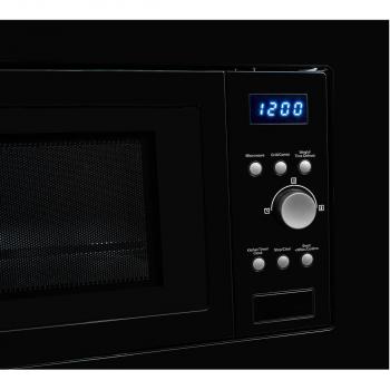 Exquisit EMW1770-G-D-030 Einbau Mikrowelle, 59,5 cm breit, 17L, Grill, Timer, Schwarz Glas