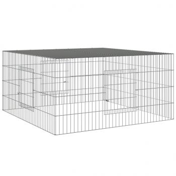 Kaninchenkäfig 110x110x55 cm Verzinktes Eisen