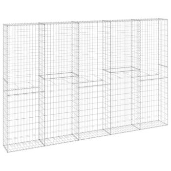 Gabionenwand mit Abdeckung Verzinkter Stahl 300x30x200 cm
