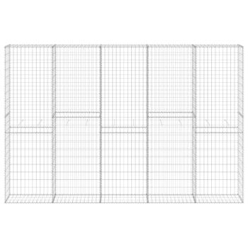 Gabionenwand mit Abdeckung Verzinkter Stahl 300x30x200 cm