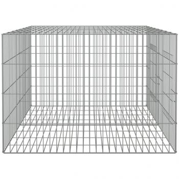 Kaninchenkäfig 2 Paneele 110x79x54 cm Verzinktes Eisen