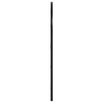 Wandspiegel Schwarz 60x70 cm Gewölbt Eisen