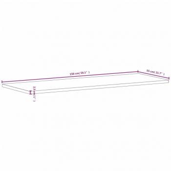 Schreibtischplatte 150x55x2,5 cm Massivholz Buche