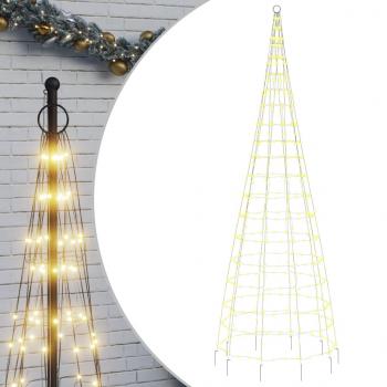 LED-Weihnachtsbaum für Fahnenmast 550 LEDs Warmweiß 300 cm