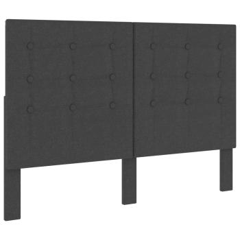 Boxspringbett Dunkelgrau Stoff 140x200 cm