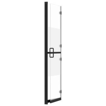Faltbare begehbare Duschwand Halbmattiertes ESG-Glas 110x190 cm