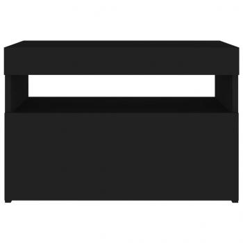 TV-Schrank mit LED-Leuchten Schwarz 60x35x40 cm
