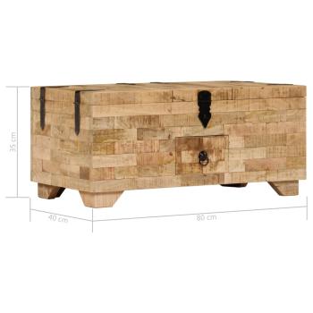 Couchtisch 80 x 40 x 35 cm Massivholz Mango