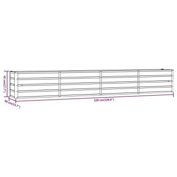 Hochbeet Rostig 320x40x45 cm Cortenstahl