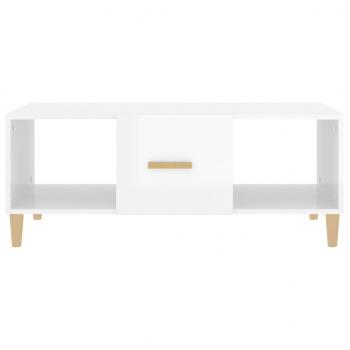 Couchtisch Hochglanz-Weiß 102x50x40 cm Holzwerkstoff