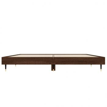 Bettgestell Braun Eichen-Optik 135x190 cm Holzwerkstoff