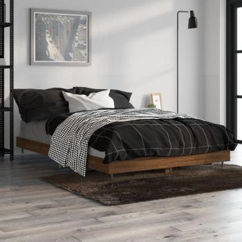 ARDEBO.de - Bettgestell Braun Eichen-Optik 120x190 cm Holzwerkstoff