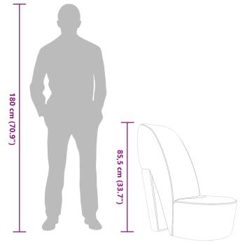 Stuhl in Stöckelschuh-Form Silbern Kunstleder