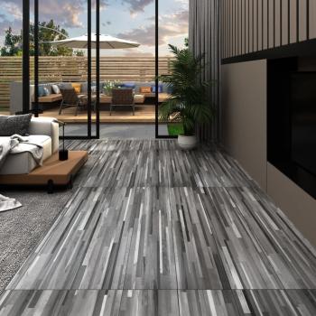 ARDEBO.de - PVC-Laminat-Dielen 5,02 m² 2 mm Selbstklebend Gestreift Grau