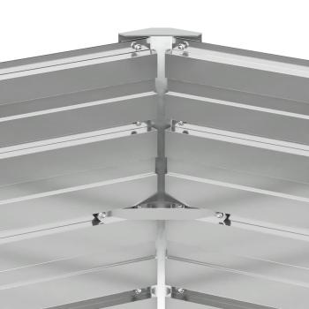 Garten-Hochbeet Verzinkter Stahl 129x129x77 cm Grün