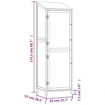 Geräteschuppen Weiß 55x52x174,5 cm Massivholz Tanne