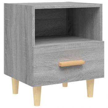 Nachttische 2 Stk. Grau Sonoma 40x35x47 cm