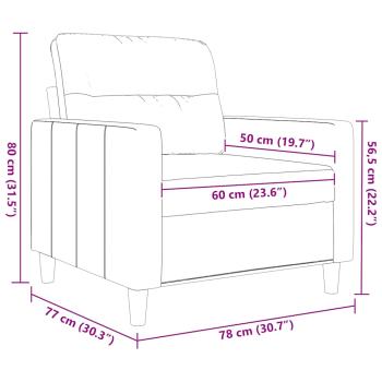 Sofasessel Schwarz 60 cm Stoff