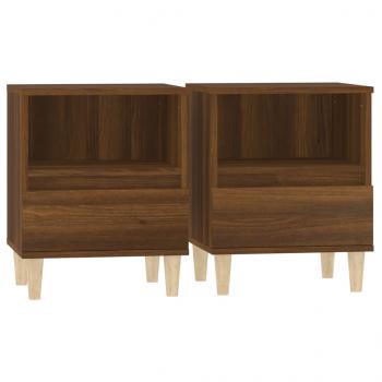 Nachttische 2 Stk. Braun Eichen-Optik 40x35x50 cm