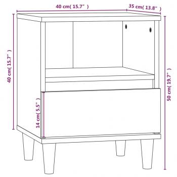 Nachttische 2 Stk. Braun Eichen-Optik 40x35x50 cm