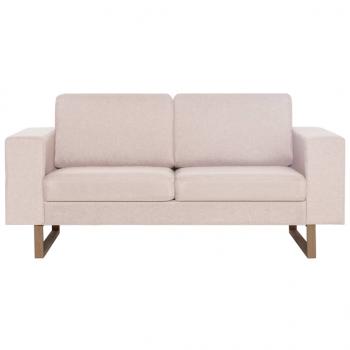 2-Sitzer-Sofa Stoff Cremeweiß
